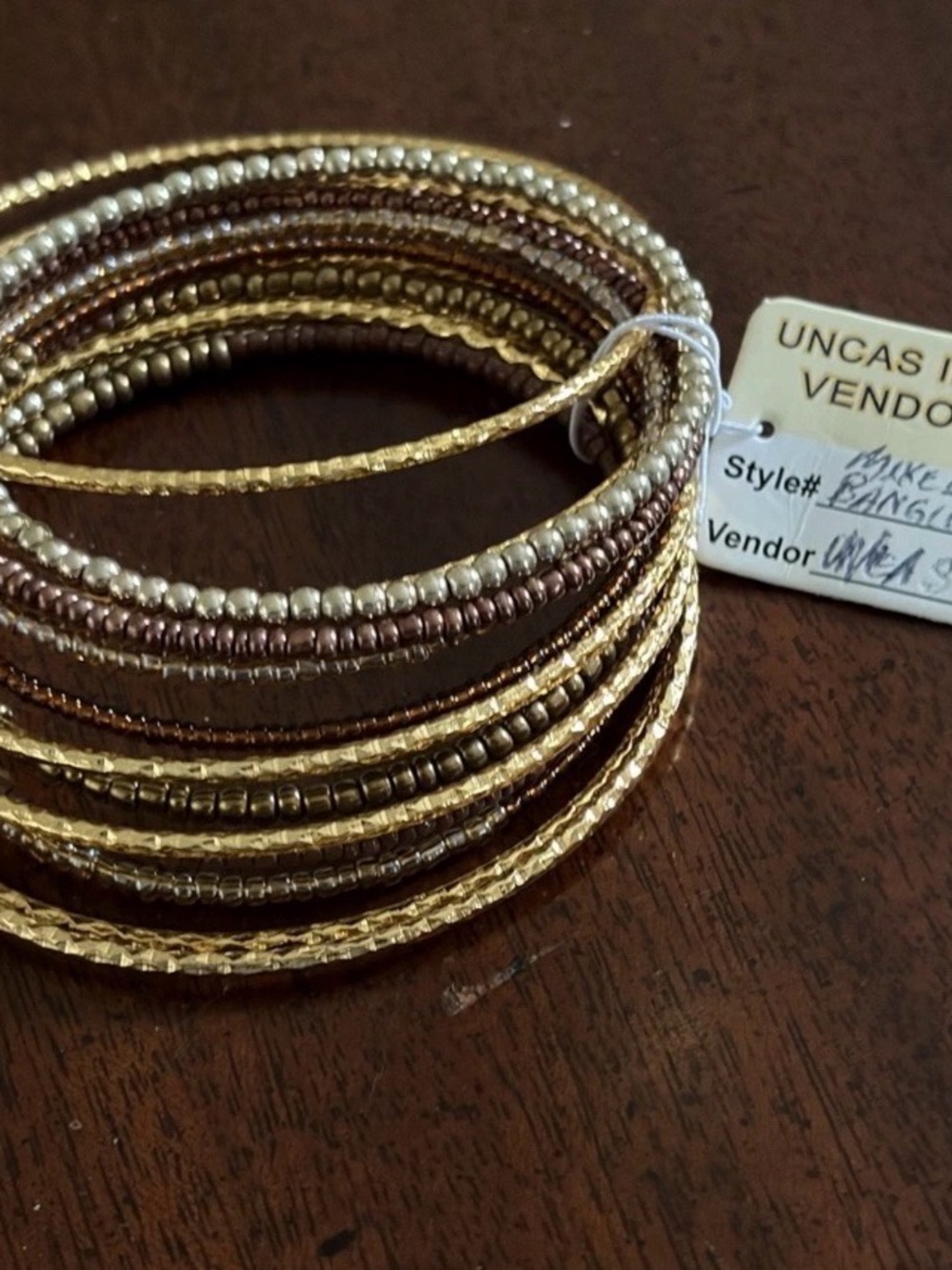 NWT Gold, Copper & Bronze Layered Multi-Bangle Bracelets